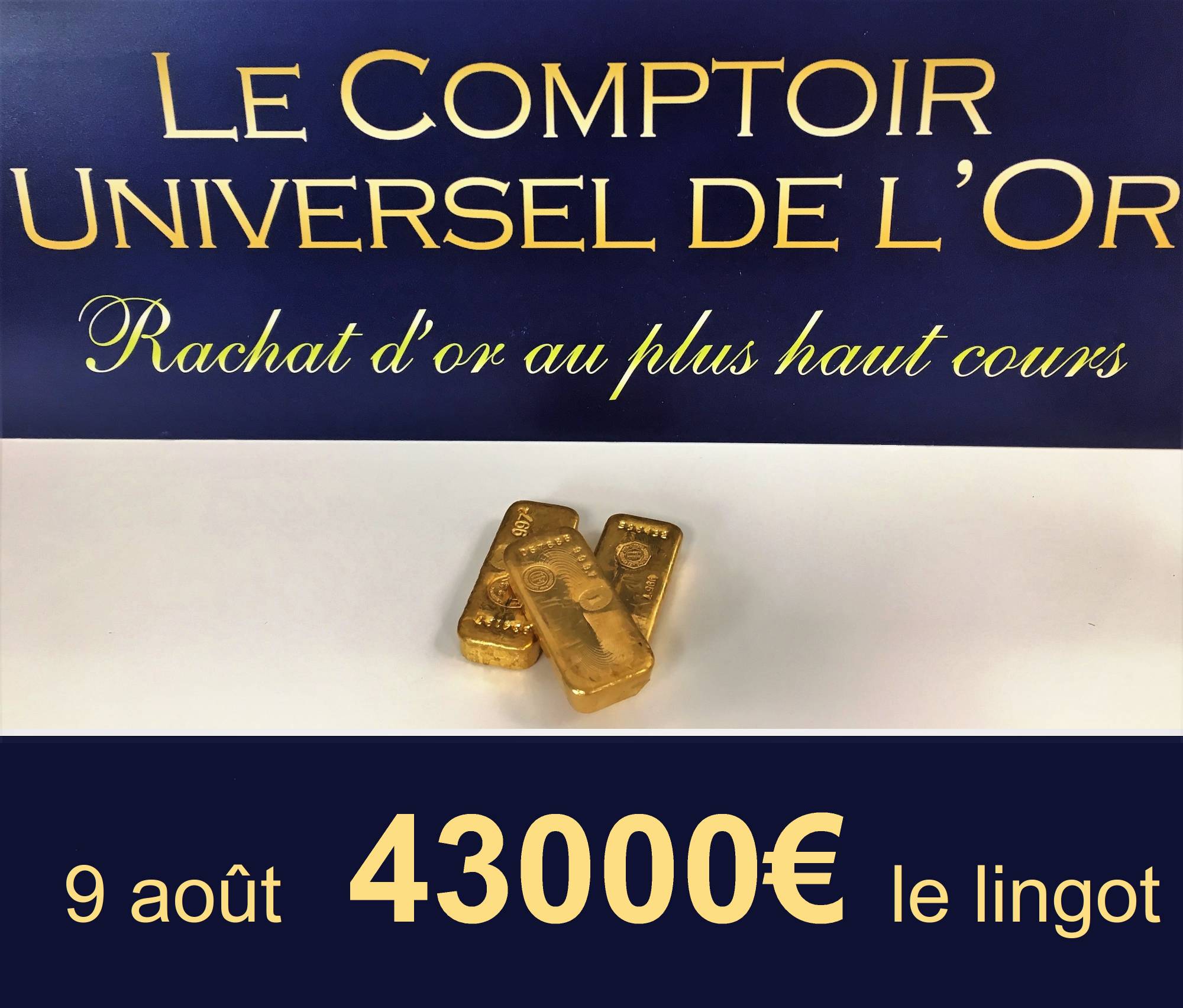 LINGOT D'OR à 43000€ : La guerre des monnaies a commencé par achat or paris IDF
